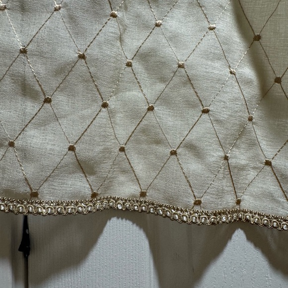 Beige three piece curtains set - Picture 3 of 6